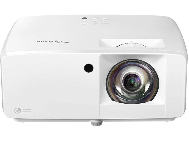 Optoma Kurzdistanzprojektor ZH450ST Umweltfreundlicher Full HD-Kurzdistanz-Laserprojektor mit hoher Helligkeit