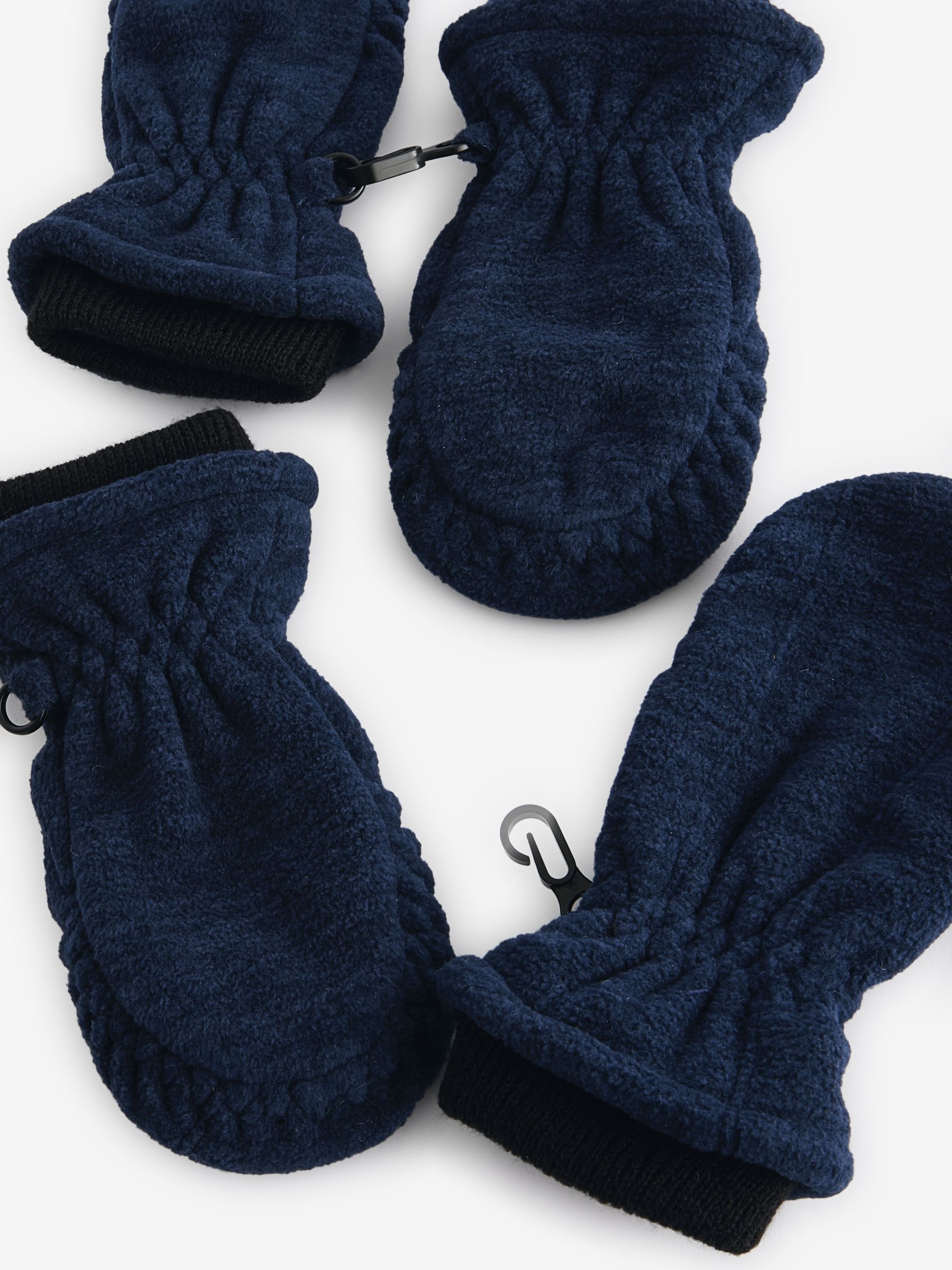 Gemêleerd marineblauw - Verpakking van 2 fleece wanten (3mnd -6jr)