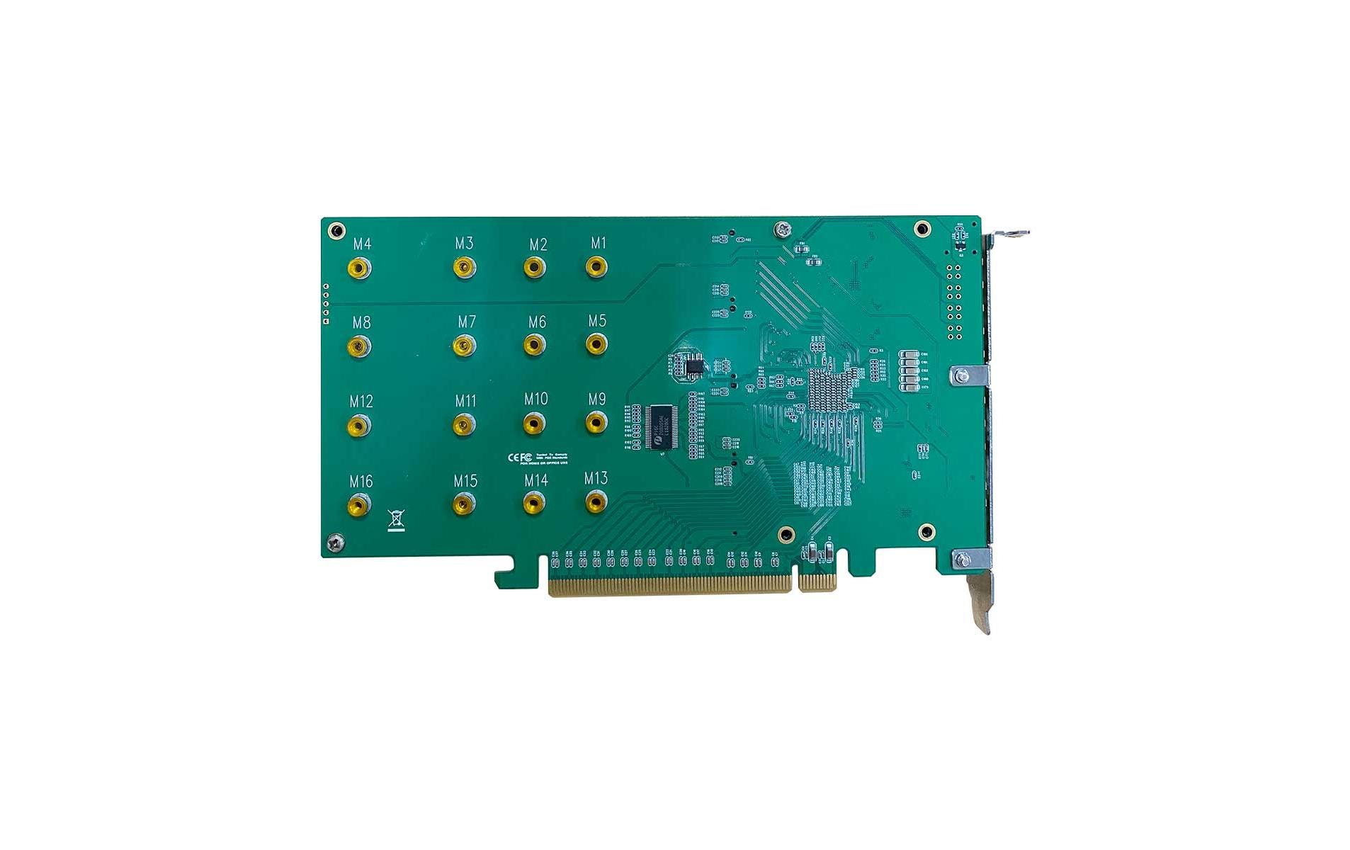 RAID-Controller SSD7104 4x M.2 NVMEx4v3, PCI-Ex16<br>Highpoint SSD7104 - PCIe 3.0 x16 4x M.2 RAID Controller mit lüfterloser Kühlung
