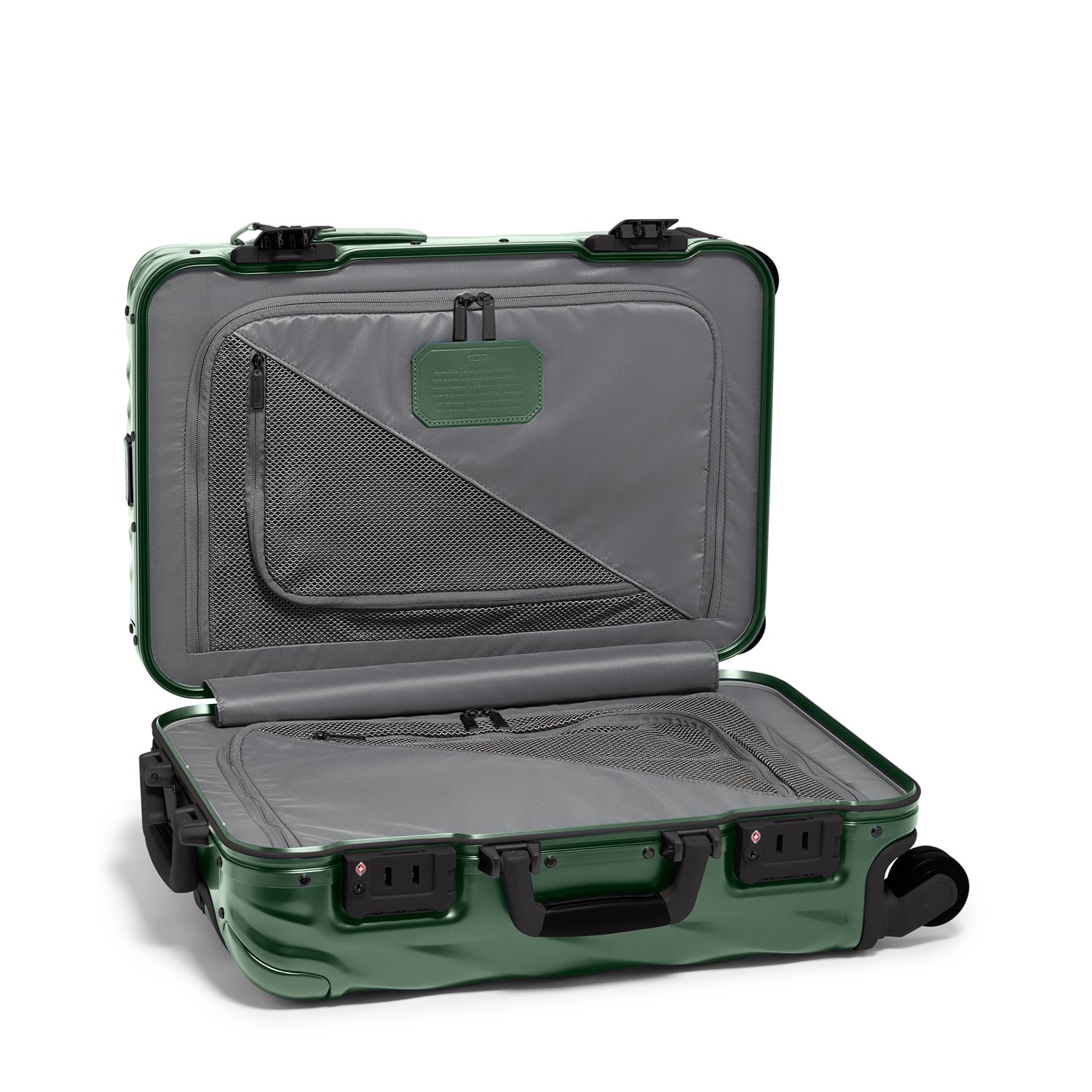Tumi 19 Degree Aluminum International Carry-On texture forest green