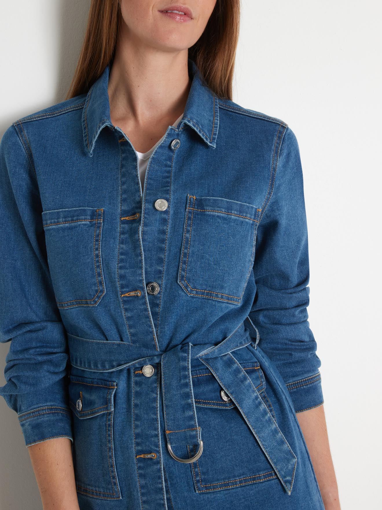Veste saharienne en denim