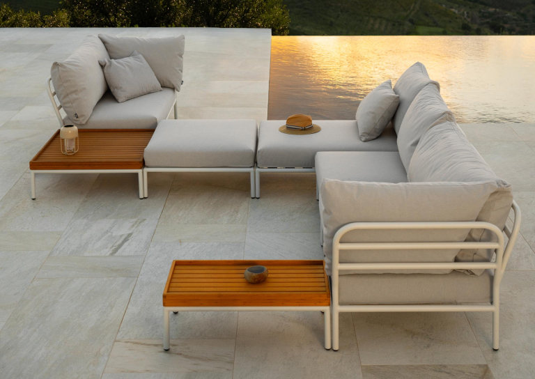 Houe Level2 bijzettafel 81x40 Muted White