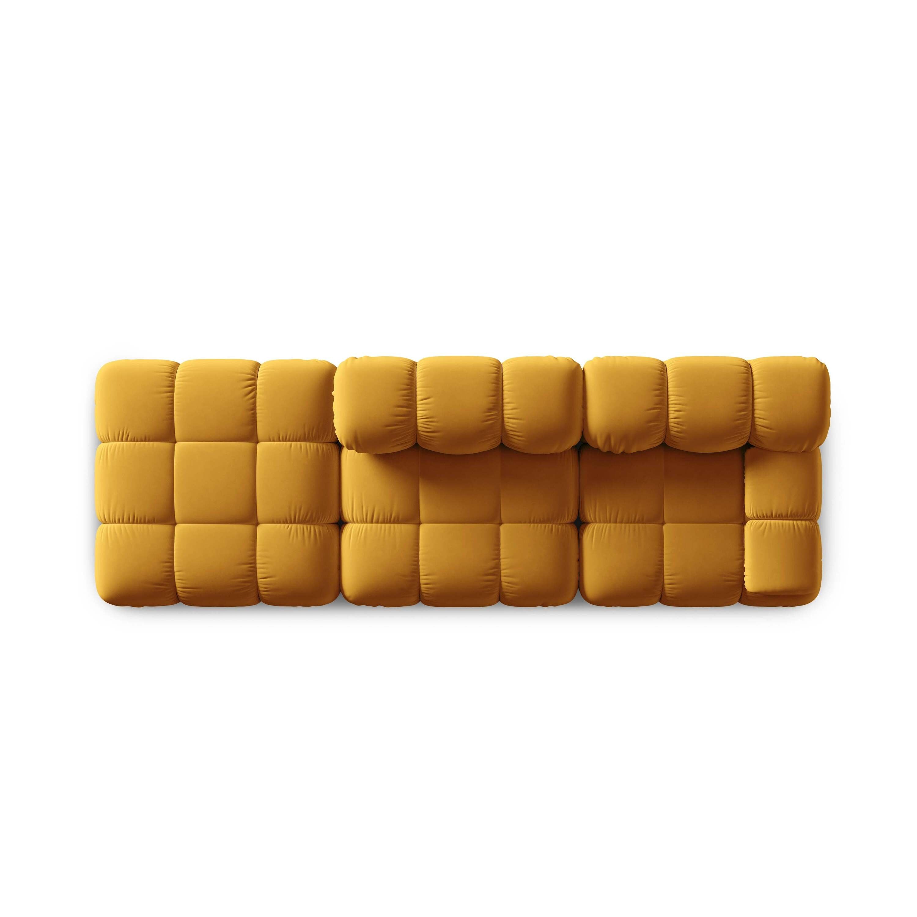 Milo Casa Tropea Modulaire 2-zitsbank Links Open met Hocker - Okergeel