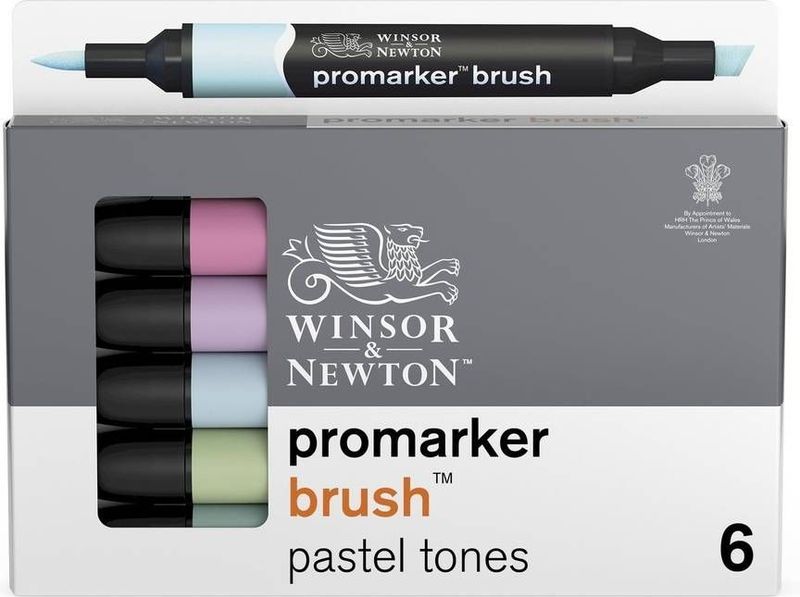 Winsor & Newton promarker brush™ Pastel tones 6 set