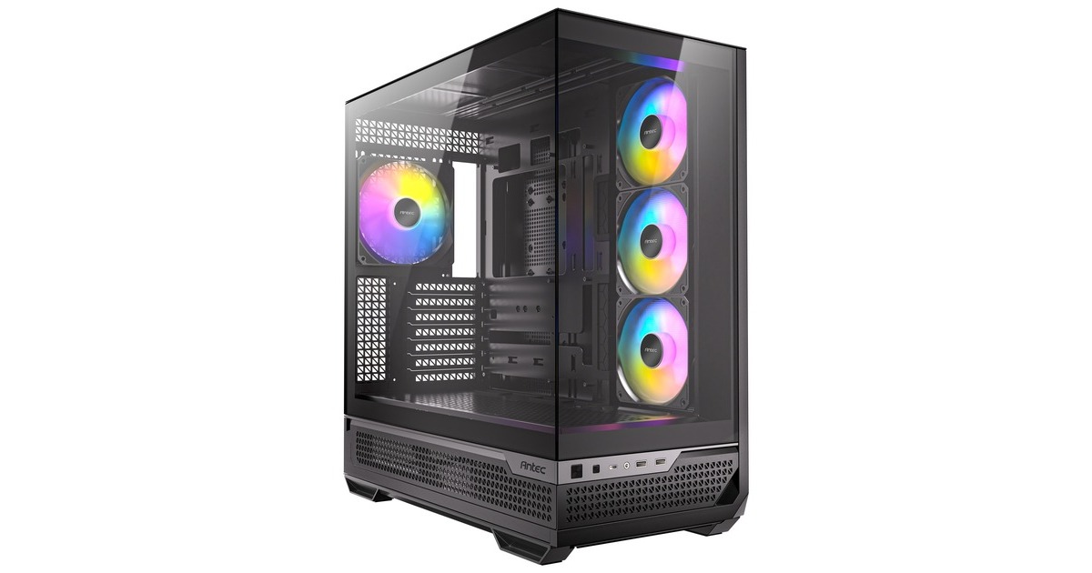 AntecC7 ARGB midi tower behuizing  (Zwart | 2x USB-A | 1x USB-C | Tempered Glass)