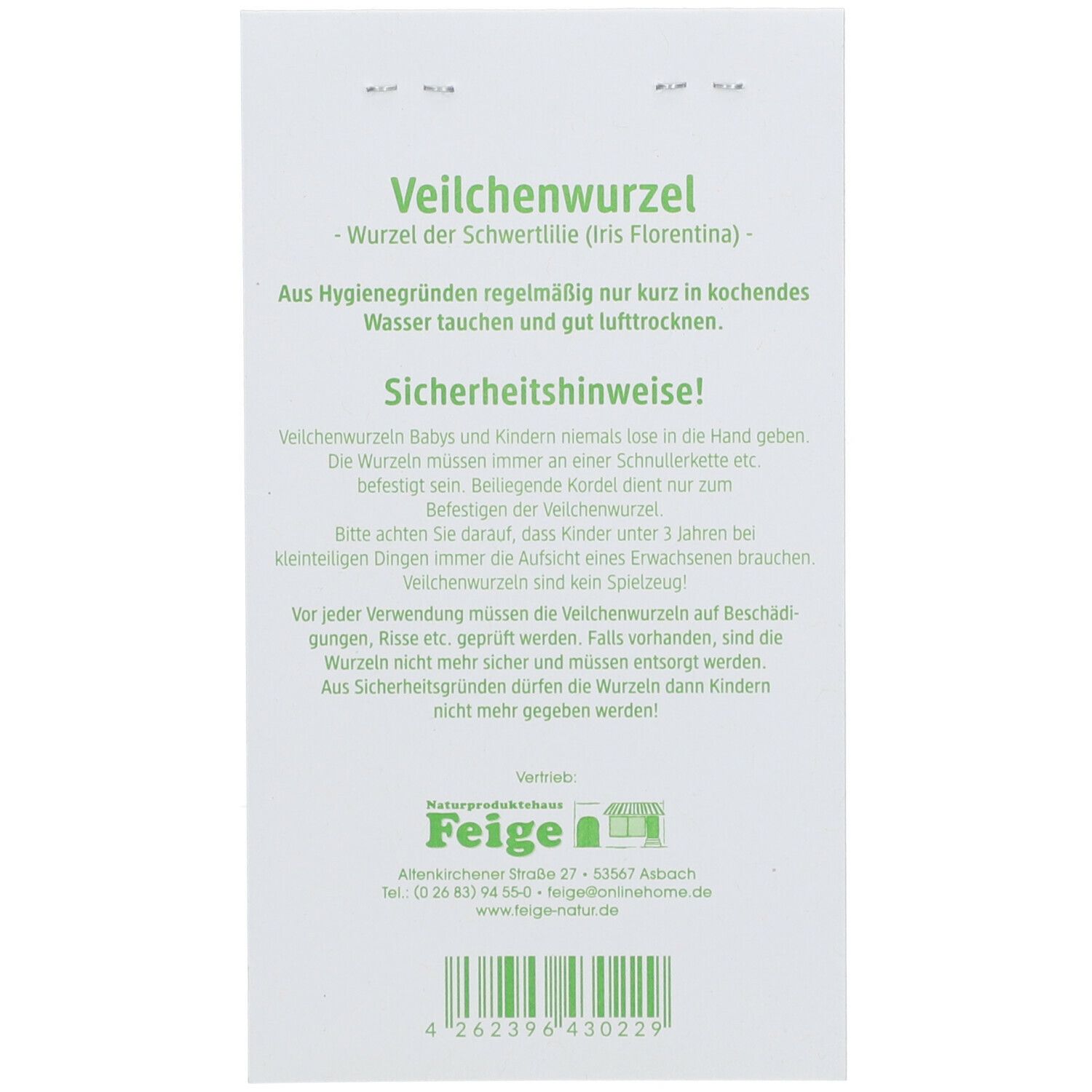 Veilchenwurzel Zahnbeiss für Kinder