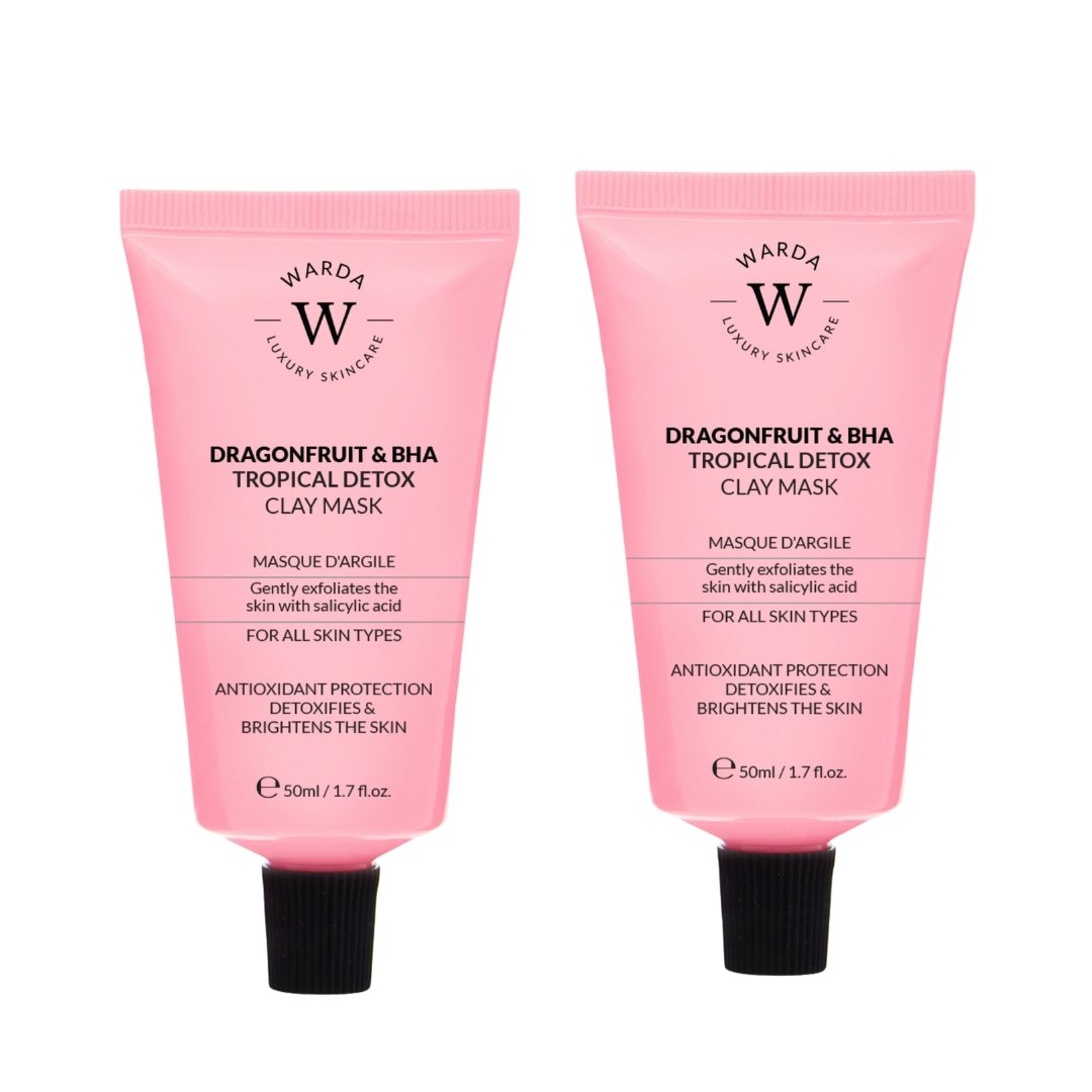 2 Tropical Detox Clay Masks with Pitaya and BHA 50ml