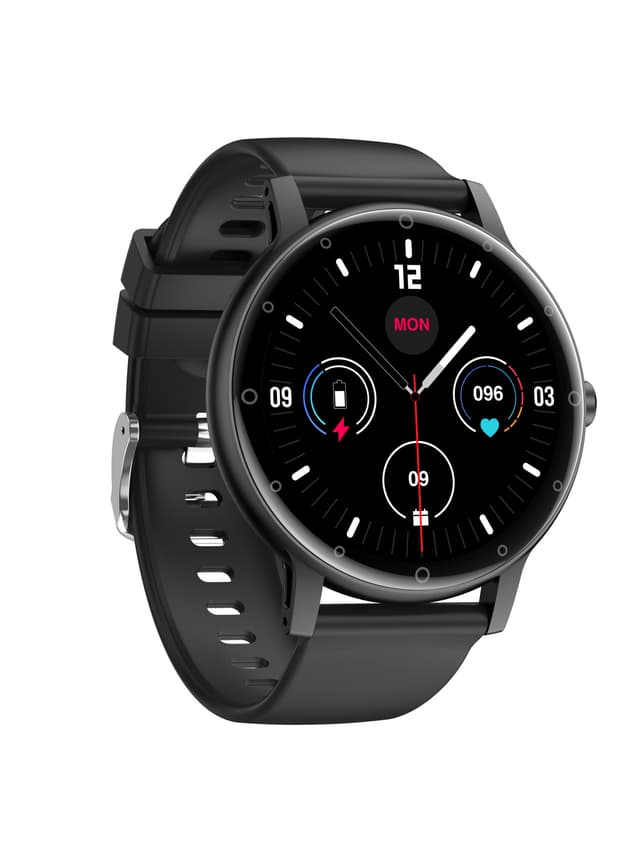 Smartwatch med sundhedsovervågning Sort