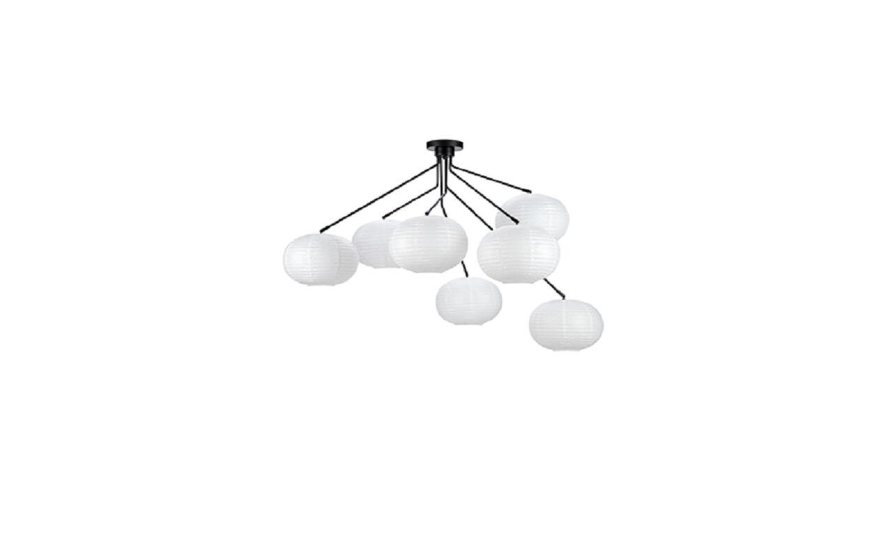 Deckenleuchte Galaxy, 7 x E14, max. 15W, Schwarz/Weiss<br>Deckenlampe