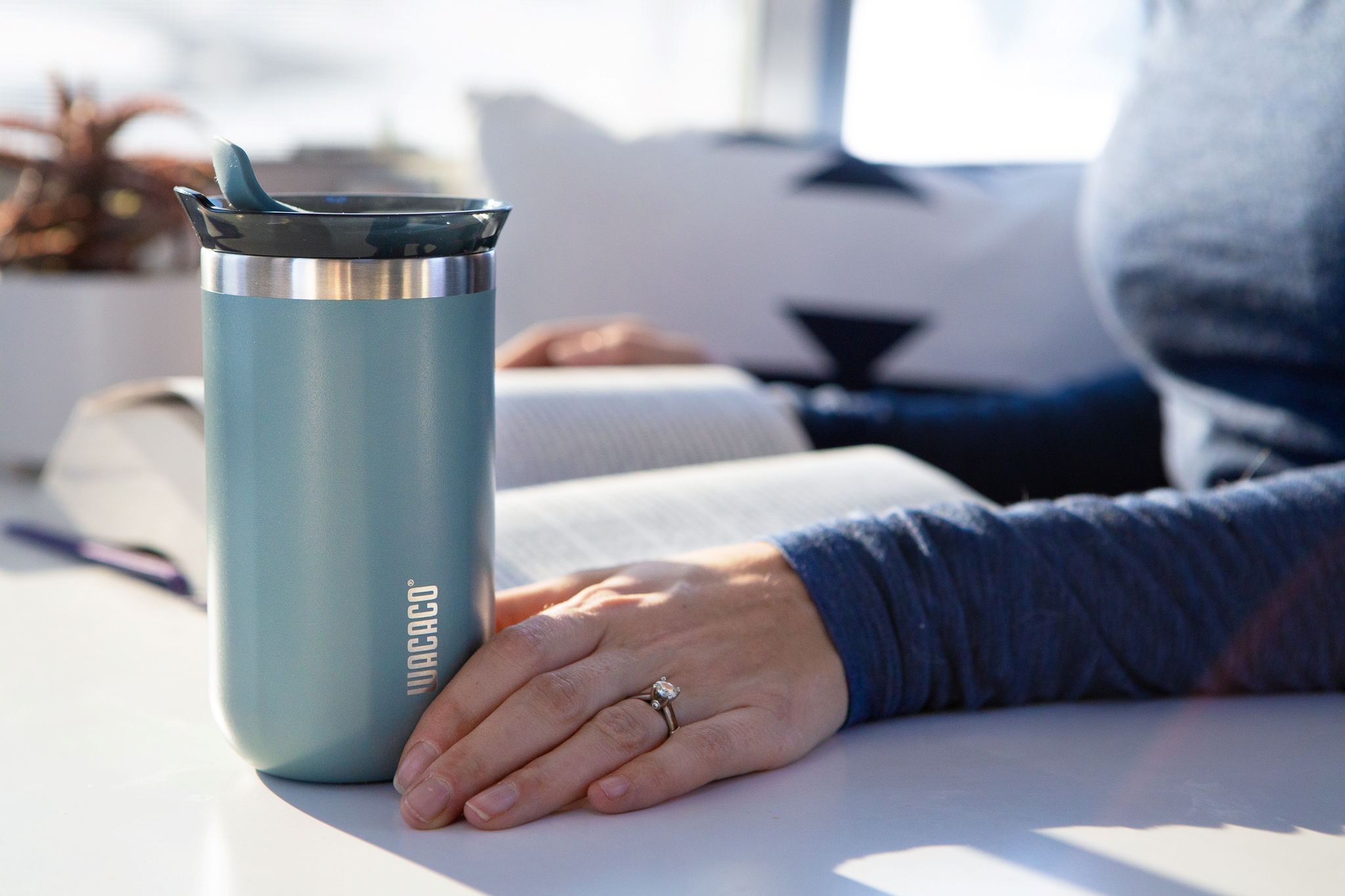 Octaroma Lungo thermosbeker - Cadet Blue