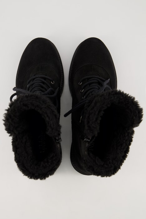 Lederboots, Teddyfleece-Futter, Wechselfußbett, Weite H
