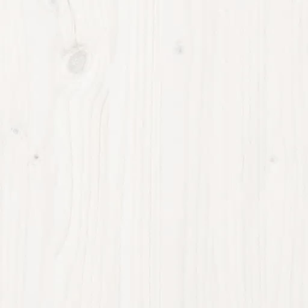 Salon de jardin 4 pcs blanc bois de pin massif