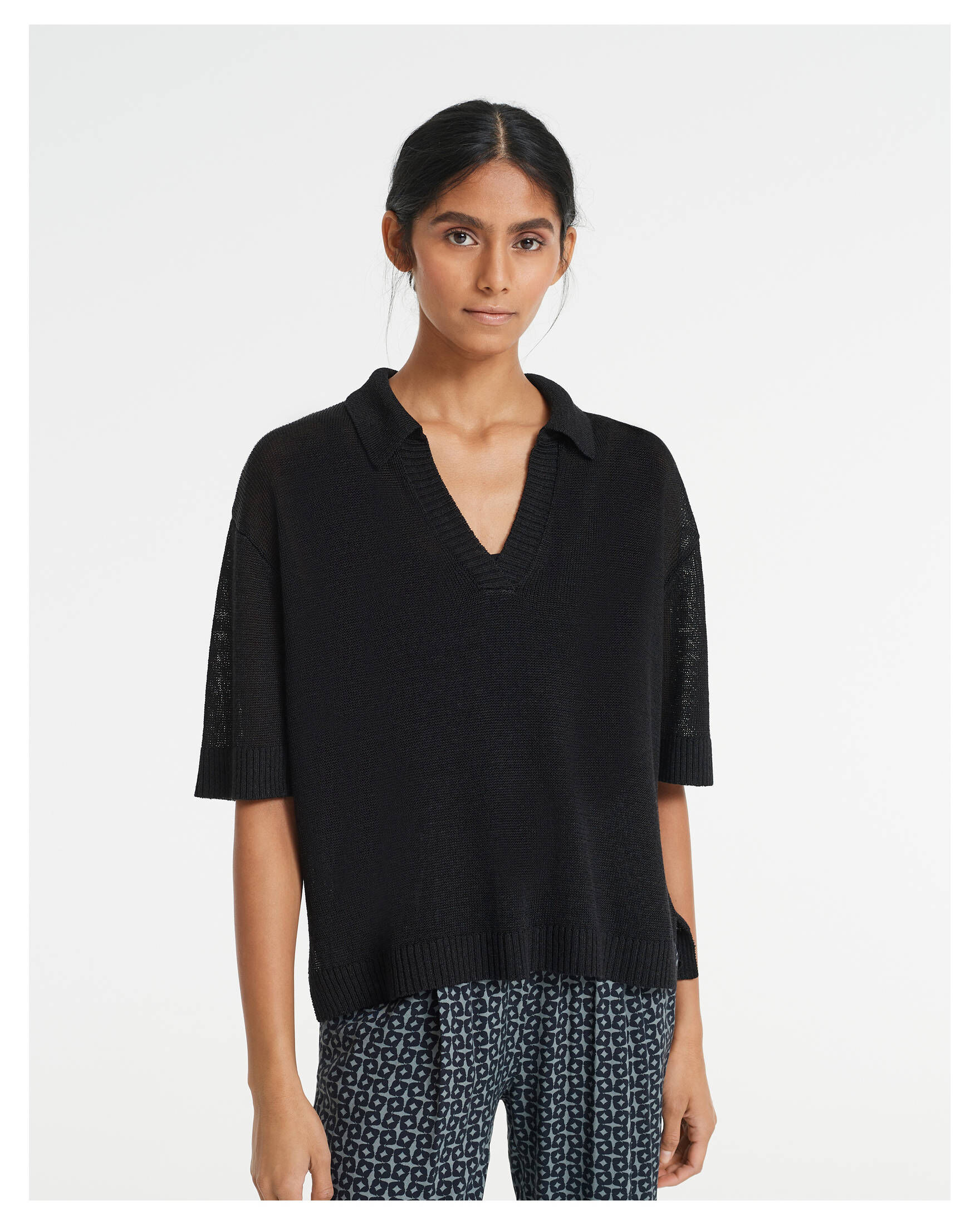 Opus| Damen Strickshirt PABELA Kurzarm