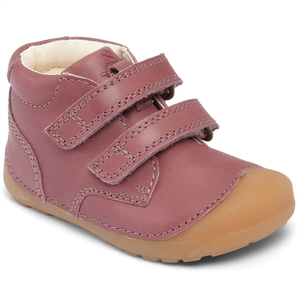 Begyndersko Petit Velcro Dark Rose - Bundgaard