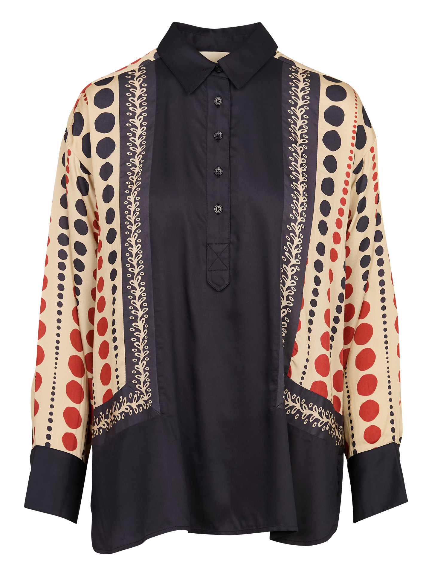 AURELIE - Blouse ample imprimée | Marron