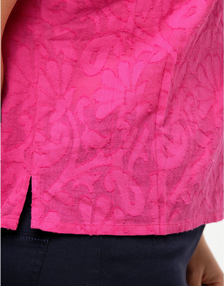 Blouse rose fuchsia coton