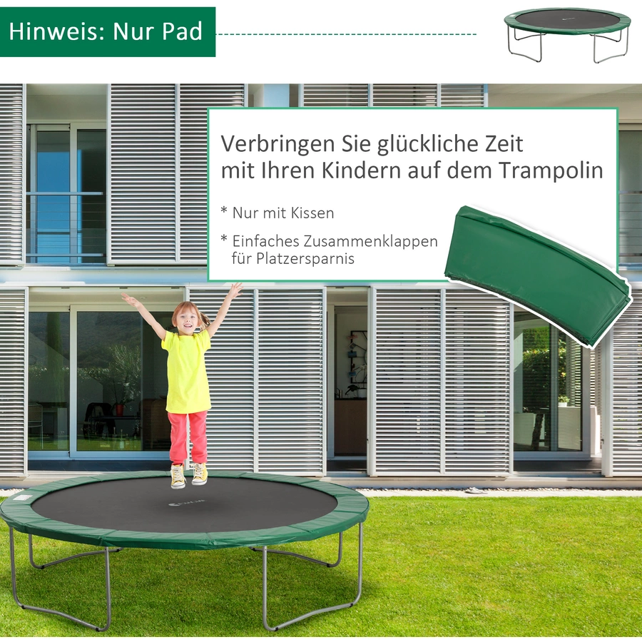 Outsunny Randabdeckung für Trampoline grün