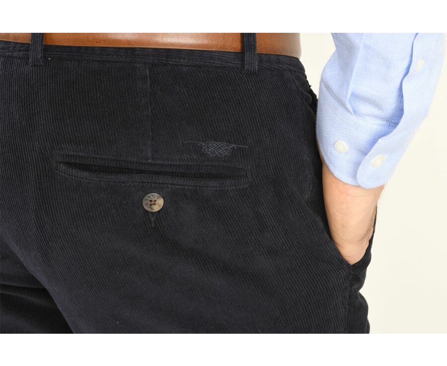 Pantalon chino velours côtelé homme Navy - NORMAN