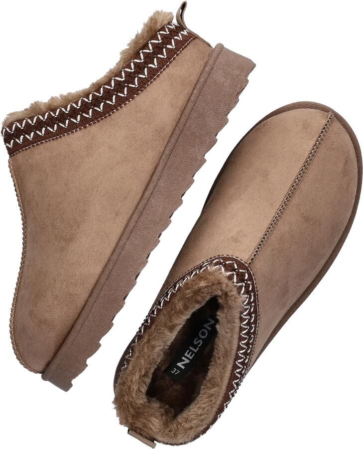 Nelson Home pantoffels taupe