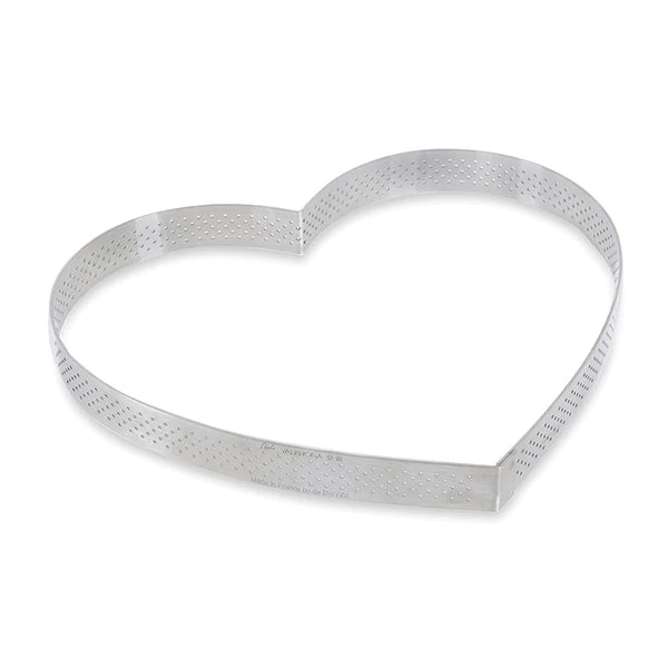 Cercle à tarte perforé Cœur 22 cm De Buyer