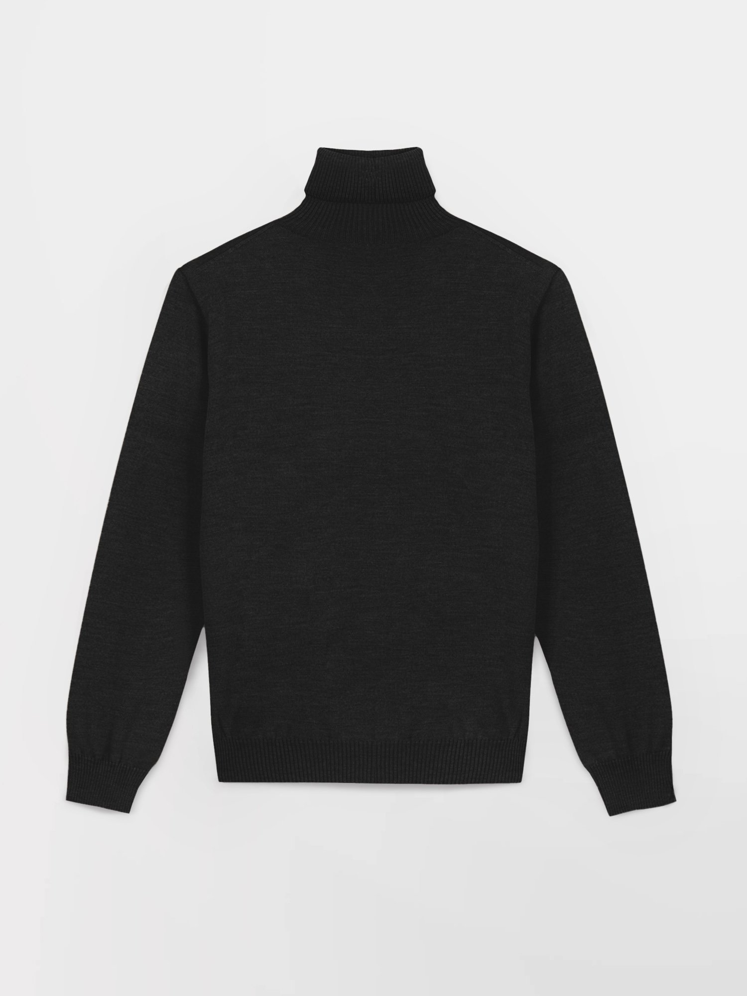 Pull Col Roulé Homme Fabriquées en FranceLaine Noir