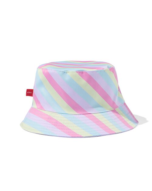 chapeau de soleil réversible arc-en-ciel/lilas