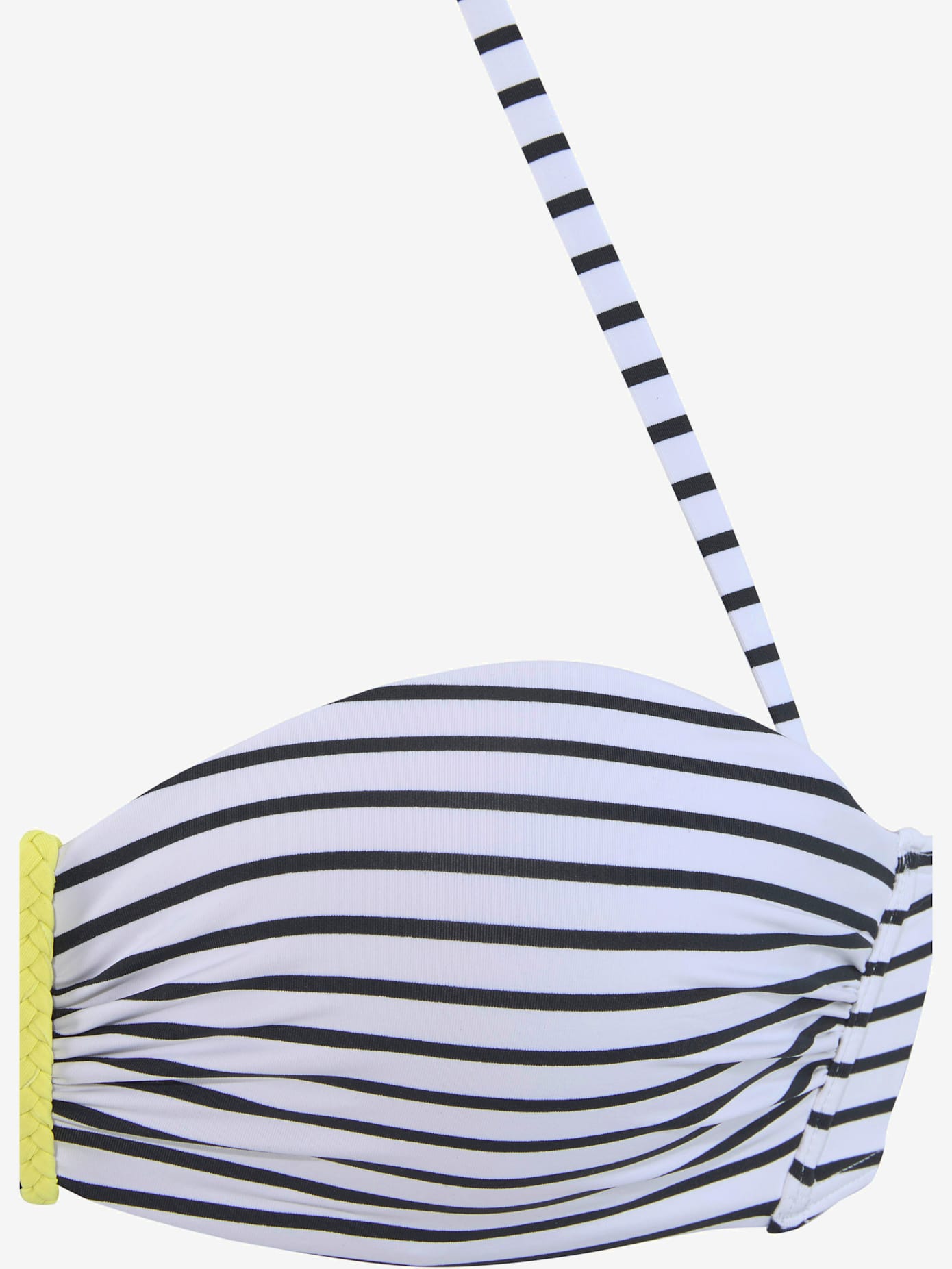 Haut de bikini bandeau à armatures détails contrastés tressés