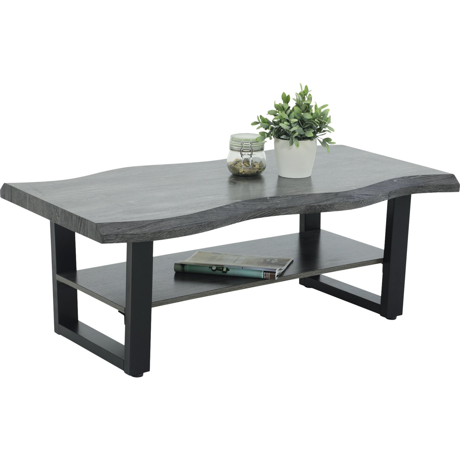 Salontisch Tina U-Fuss MDF grau 110 x 42 x 60 cm