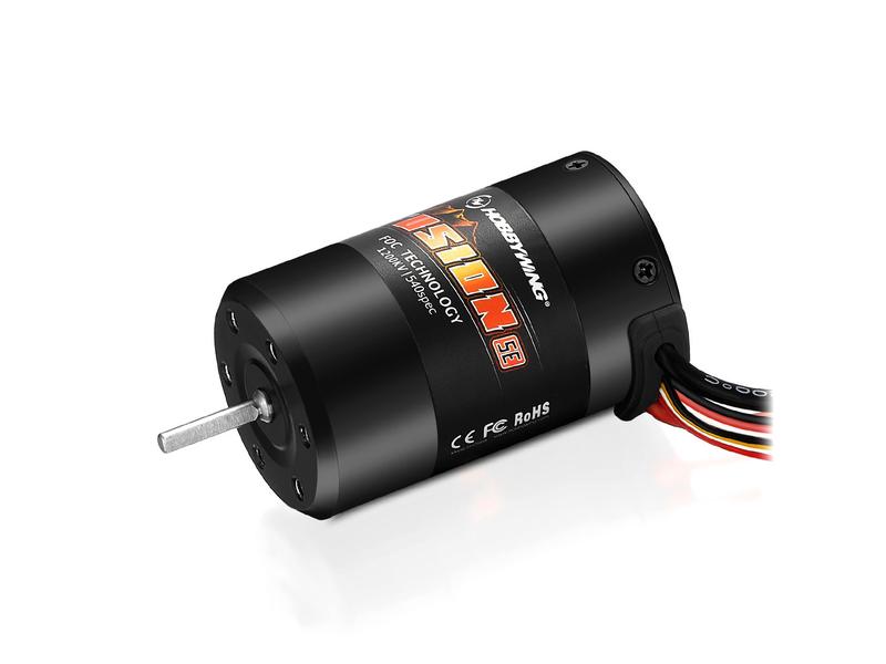 Hobbywing Brushless-Antriebsset Quicrun Fusion SE 1200 kV, 2in1 Brushless Motor mit ESC für Rockcrawler