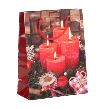 Idena Geschenktasche Weihnachten, 1 Stück, 5-fach sortiert