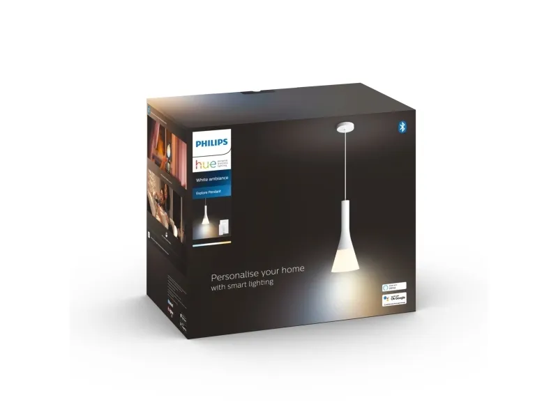 Philips Hue White ambiance Explore - Vedhængslampe - LED-lyspære - E27 - 6 W (tilsvarende 60 W) - klasse F - dagslys til varmtlys - 2200-6500 K - hvid