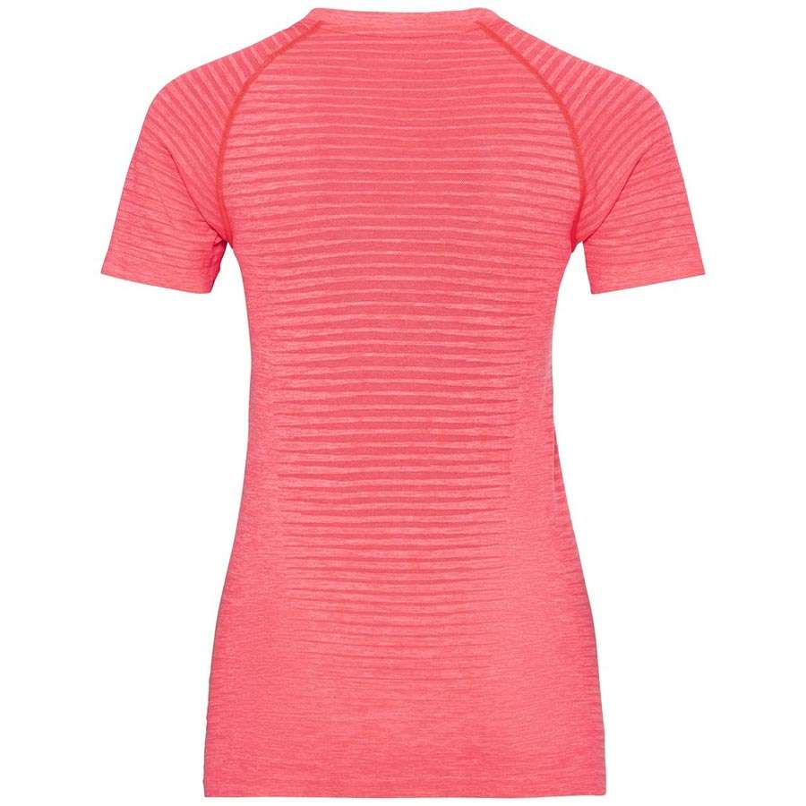 Odlo Essential Seamless Hardloopshirt Crew Neck Korte Mouwen Roze Dames