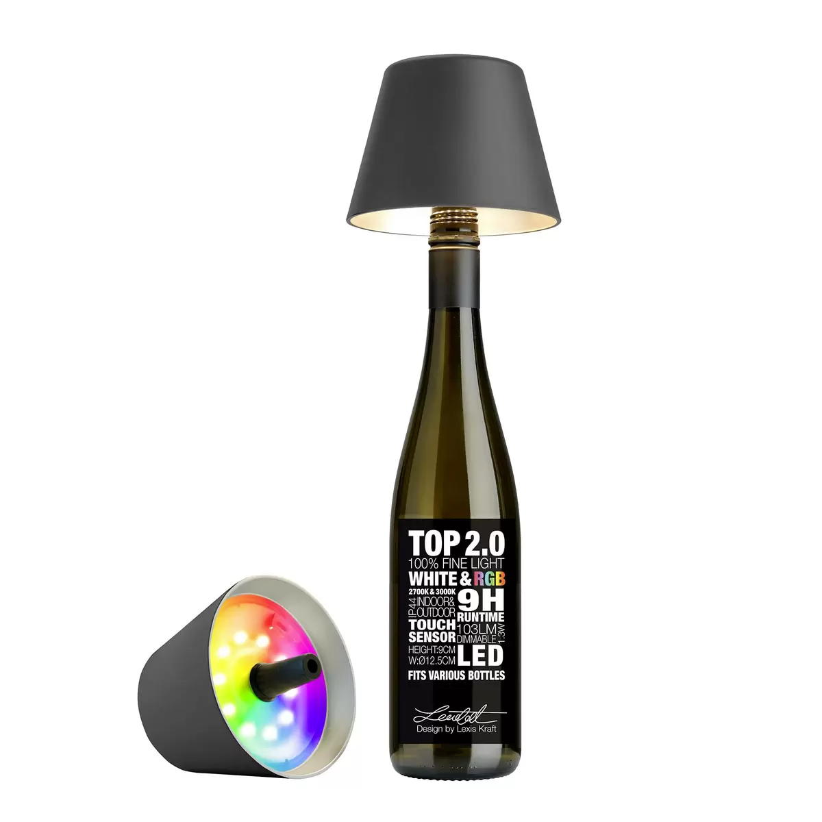 Tischleuchte Sompex Top Lampe 2.0 Schwarz