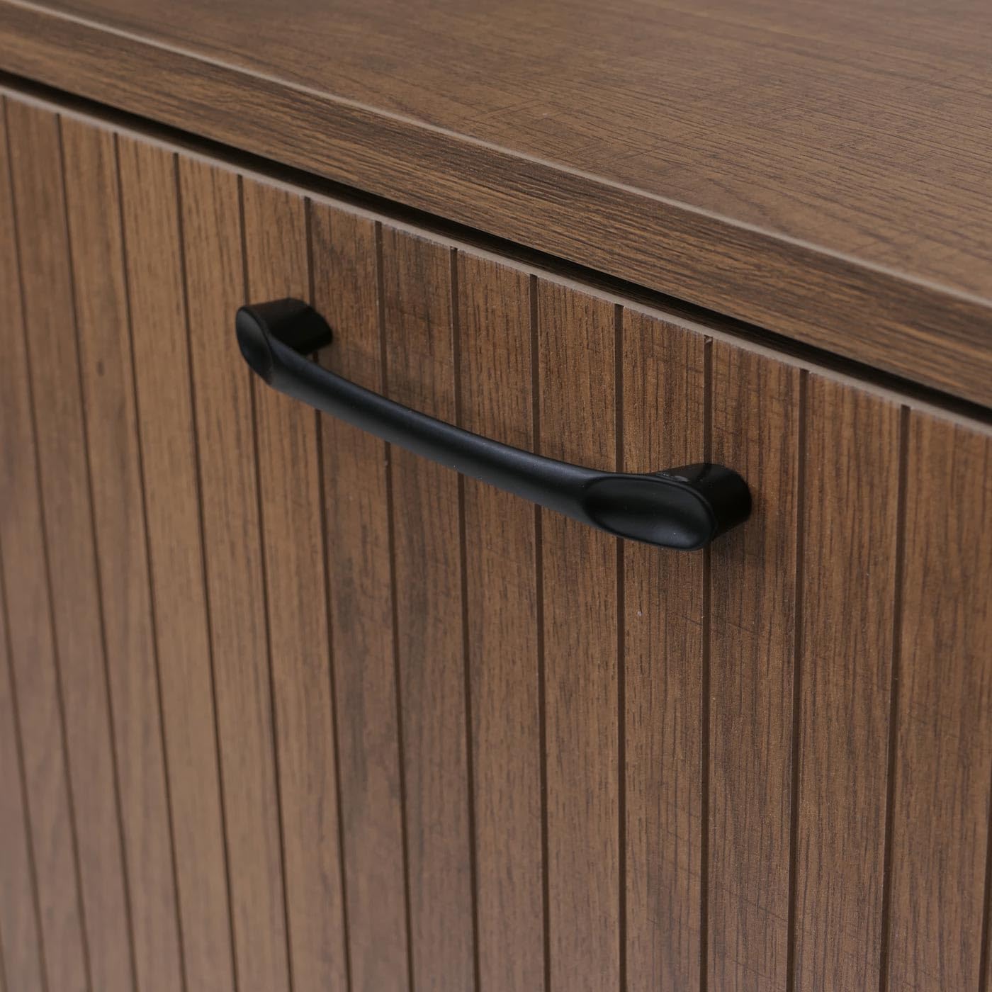 Mendler Schuhkipper HWC-P48, Schuhregal Schuhschrank, 3 Kippfächer Ablage MDF Melamin 125x60x25cm - braun