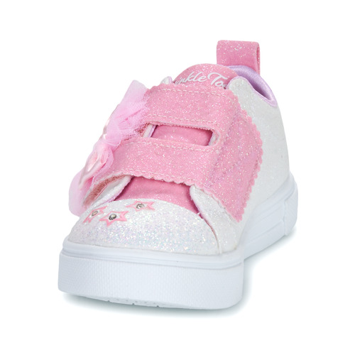 Skechers - TWINKLE SPARKS - GLITTER GEMS - Blanc / Rose