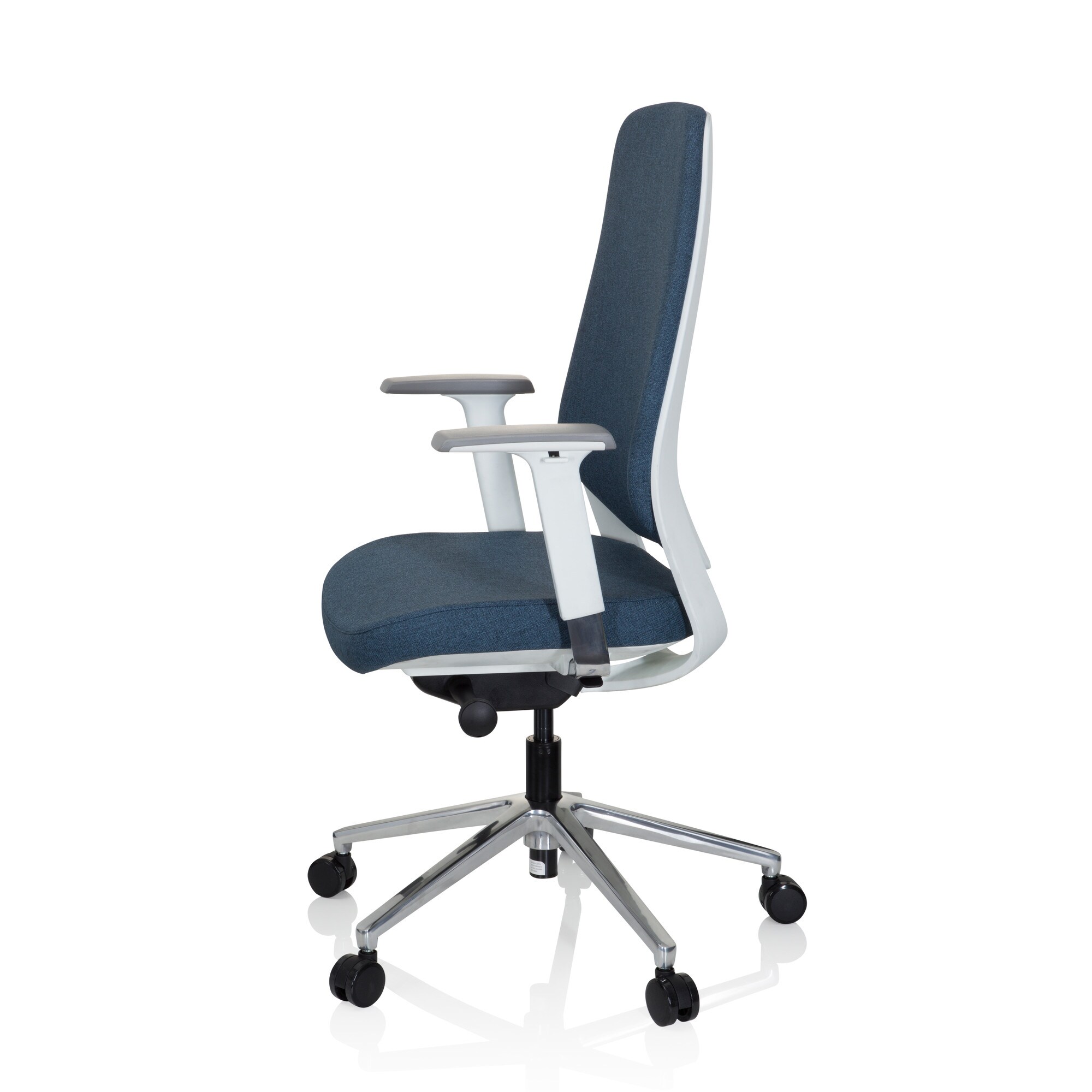 Profi Bürostuhl CHIARO T4 WHITE Stoff mit Armlehnen (höhenverstellbar) hjh OFFICE
