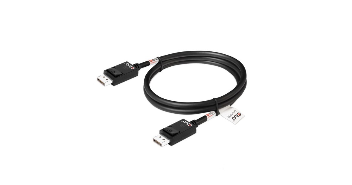 Club 3DDisplayPort 2.1 Bi-Directional VESA DP80 Certified kabel 4K 240 Hz  (1,6 meter)