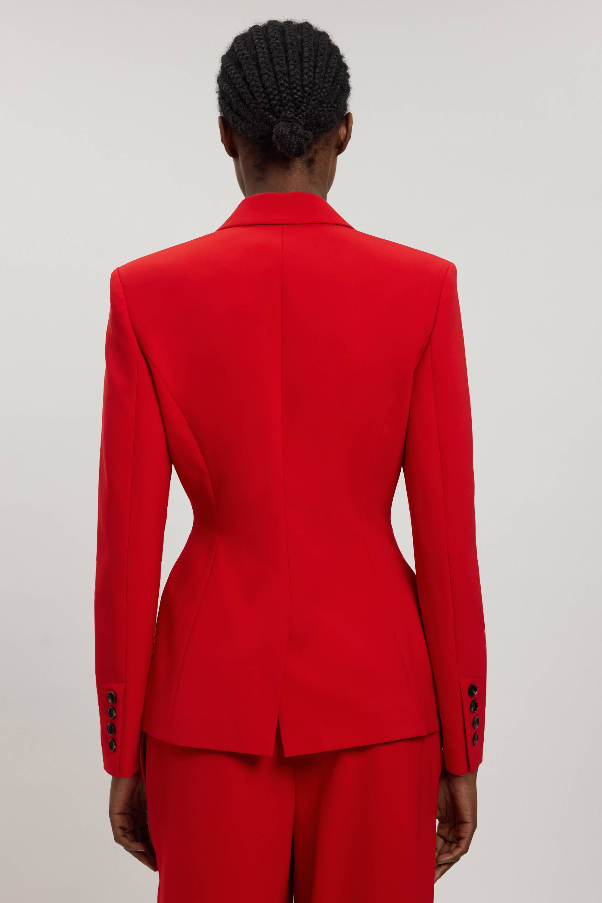 KarenMillen Blazer Ajusté Cintré En Viscose Compacte À Simple Boutonnage