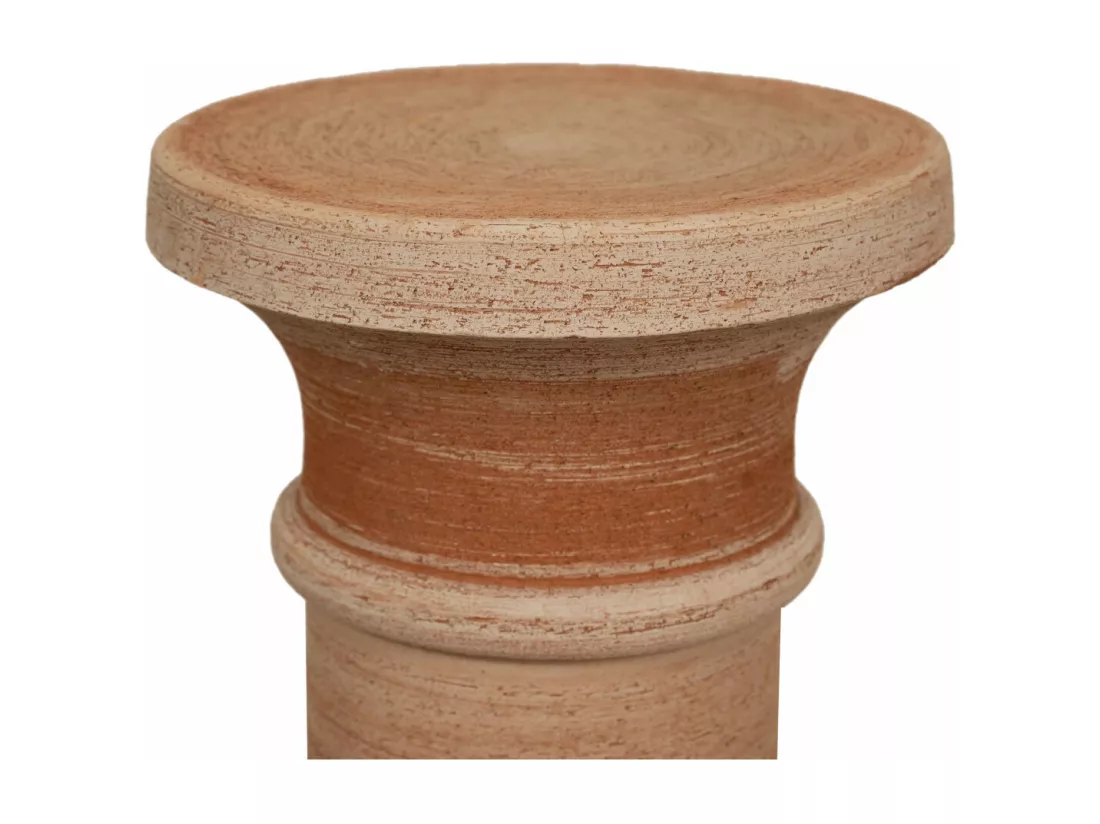 BISCOTTINI Vase - Finition terre cuite - Extérieur - Jardin - Présentoir - Décoratif - Porte-plante - Porte-fleurs - Salon - Salle à manger - Chambre - Cuisine - 25x25x51 cm