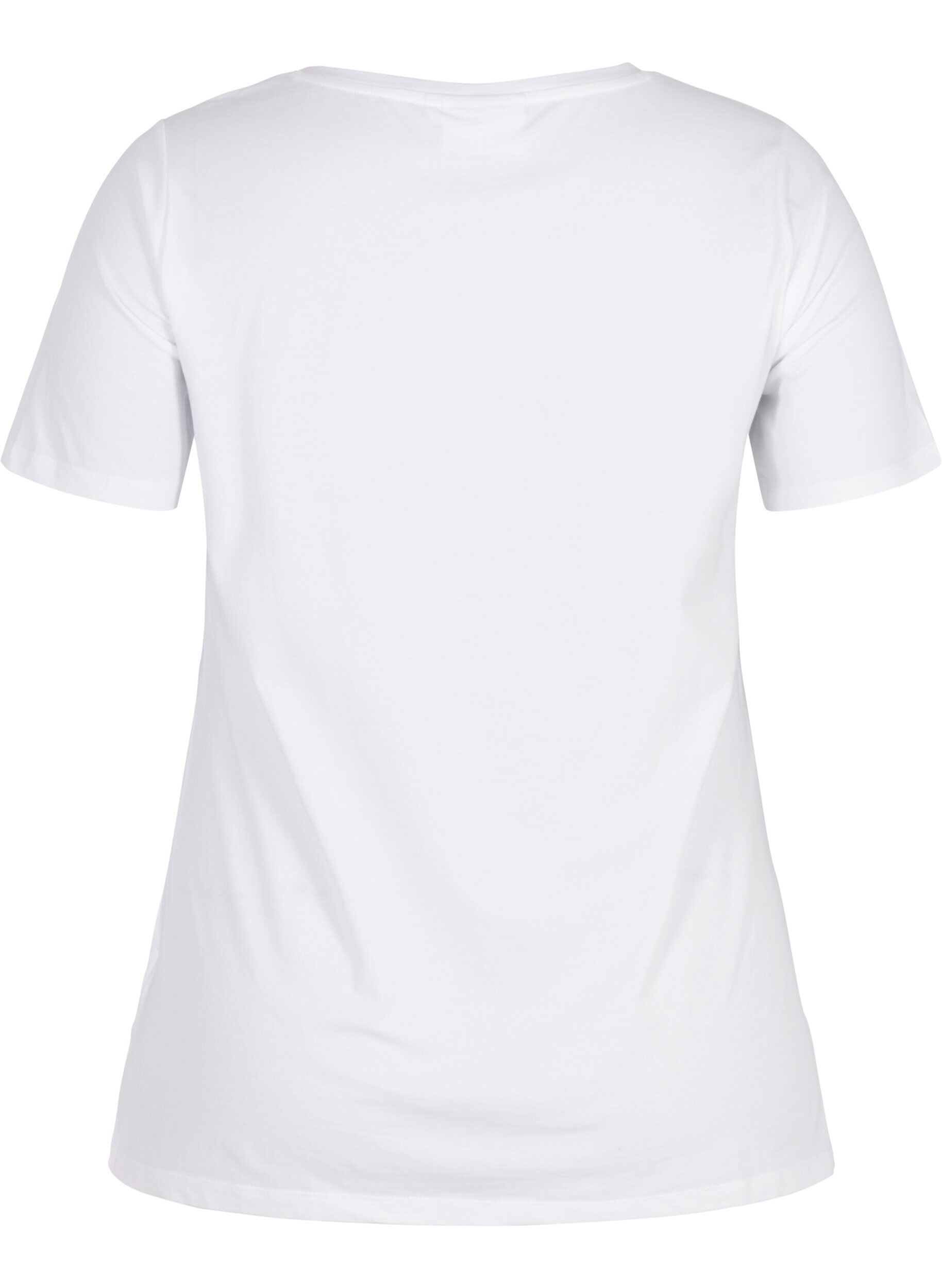 Ensfarvet basis t-shirt i bomuld