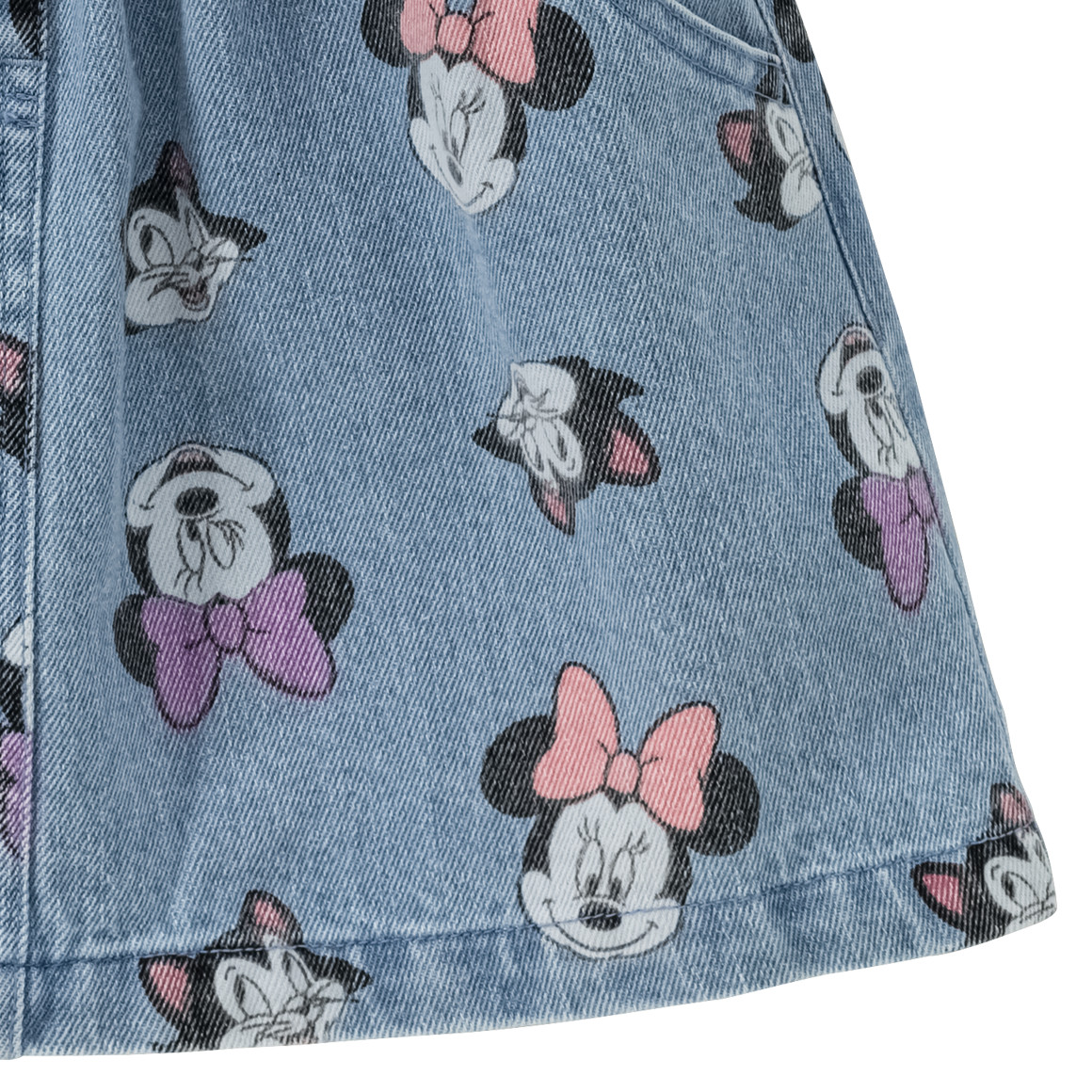 Topolino Minnie Maus Jeansrock in Denim-Optik hellblau