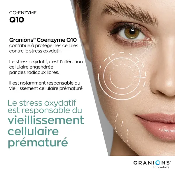 Granions Coenzyme Q10 - lot de 3 - Complément Alimentaire Peau - 3 x 30 gélules - cure de 3 mois