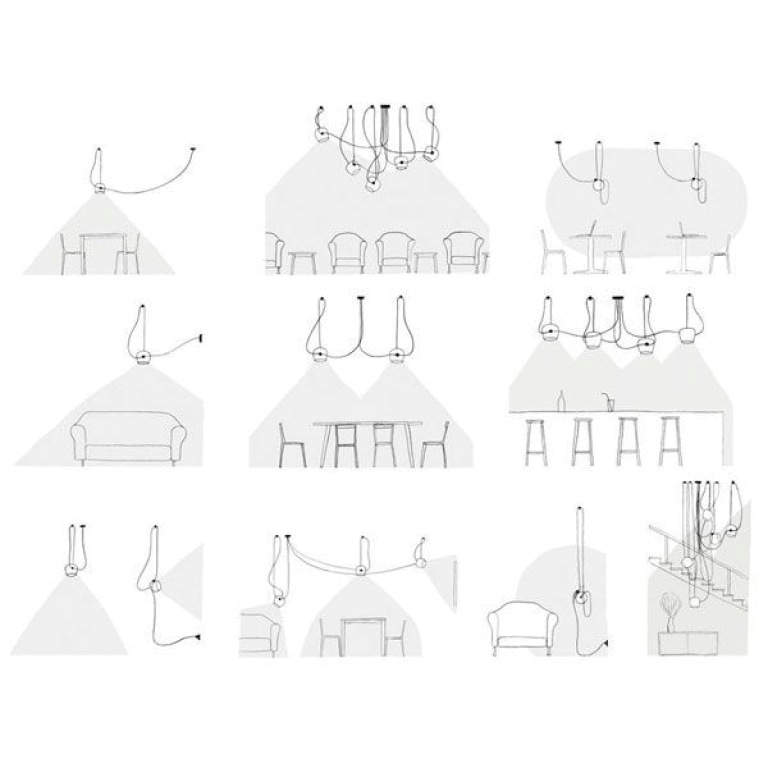 Flos Aim hanglamp LED Ø24.3 zwart