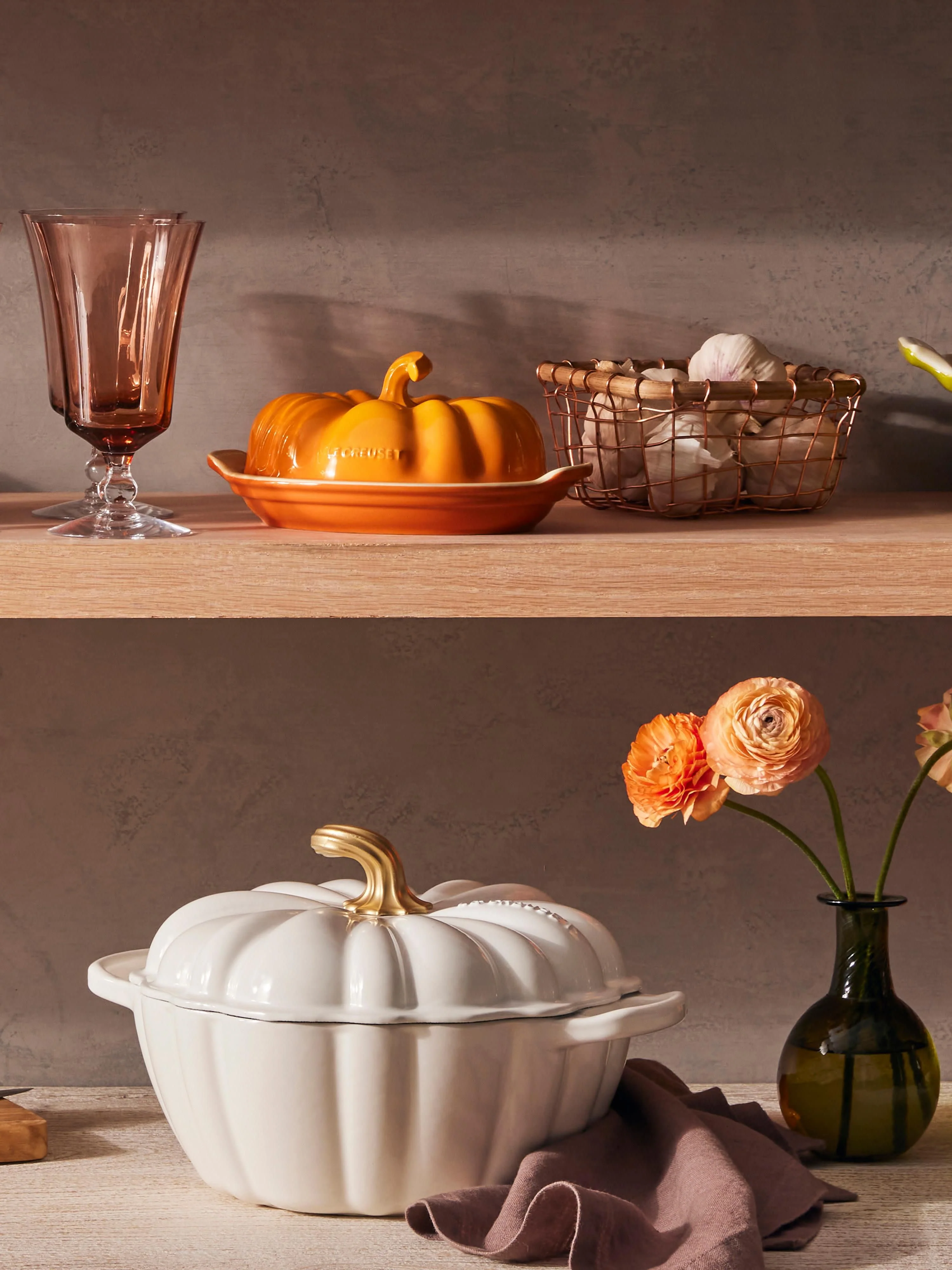 Ronde braadpan Signature Pumpkin van gietijzer