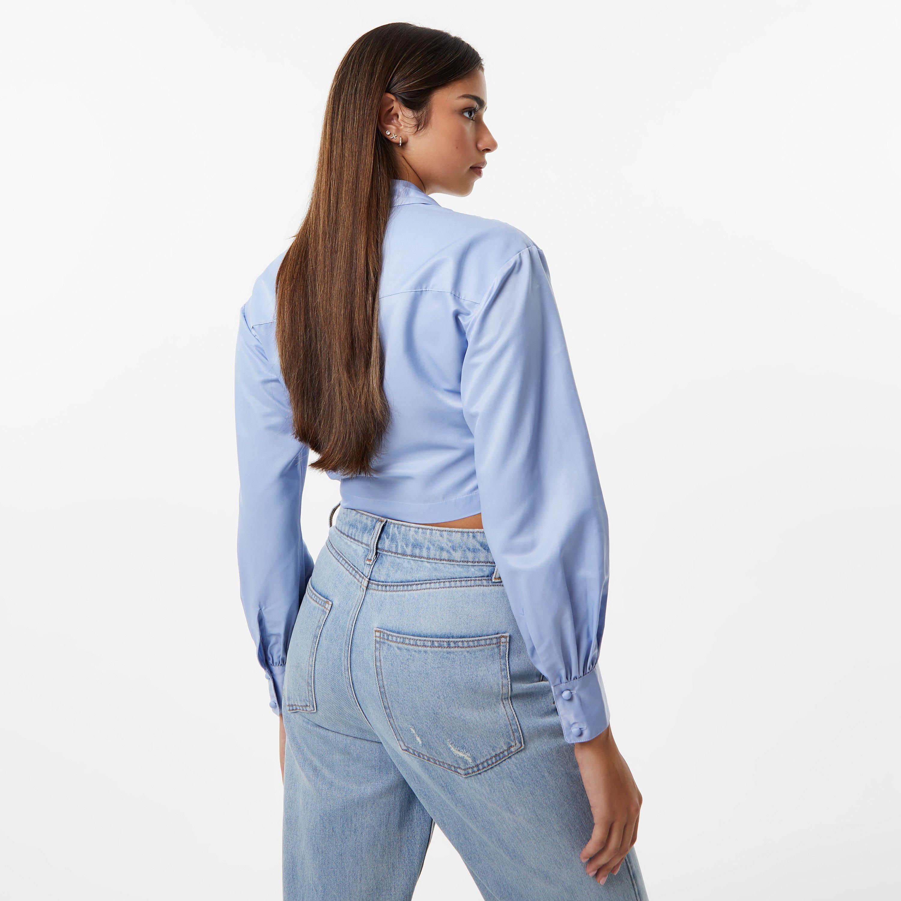 Jack Wills JW Draped Cropped Blouse