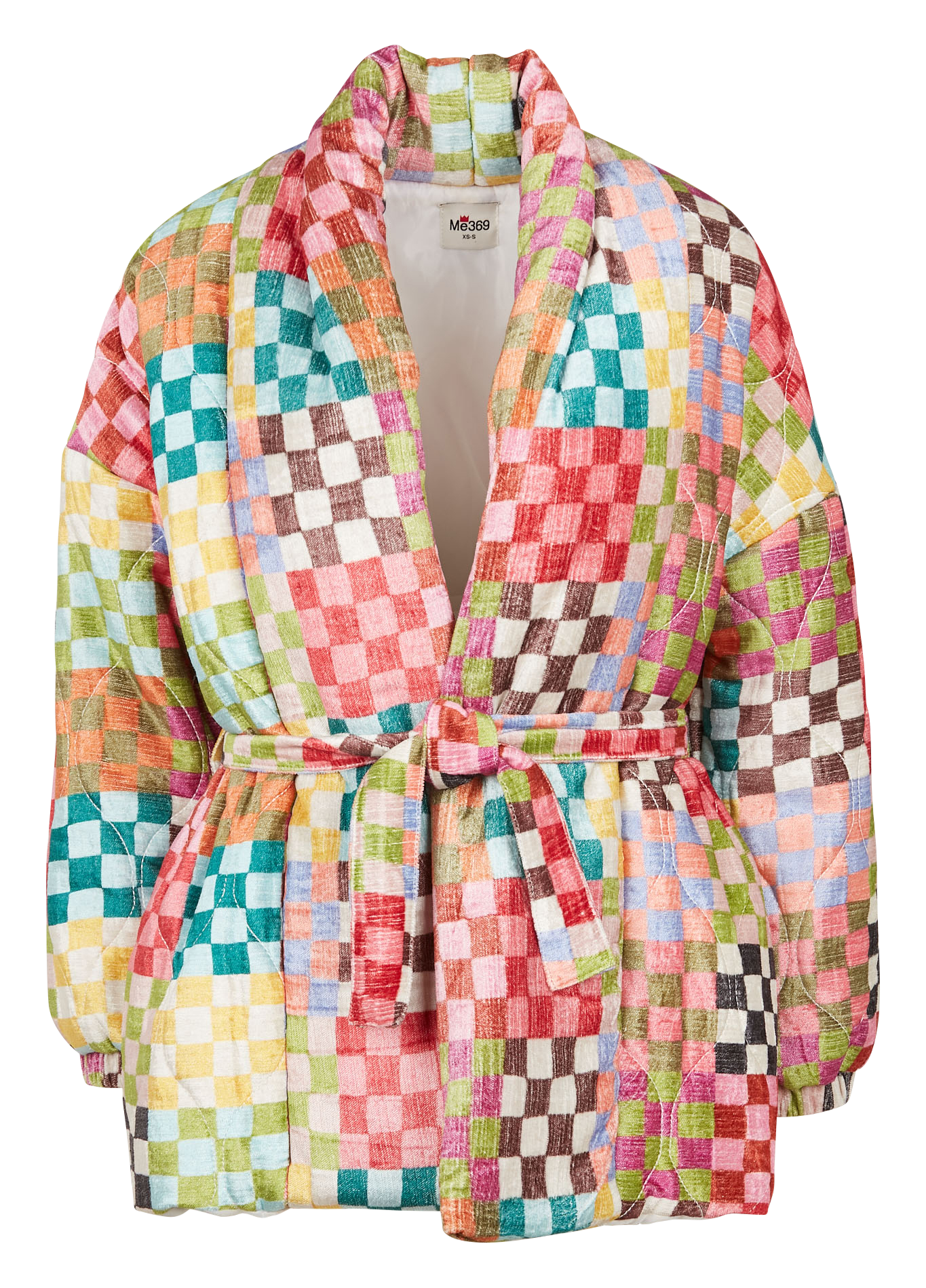 MAXINE - Veste kimono imprimée avec ceinture | Multicolore