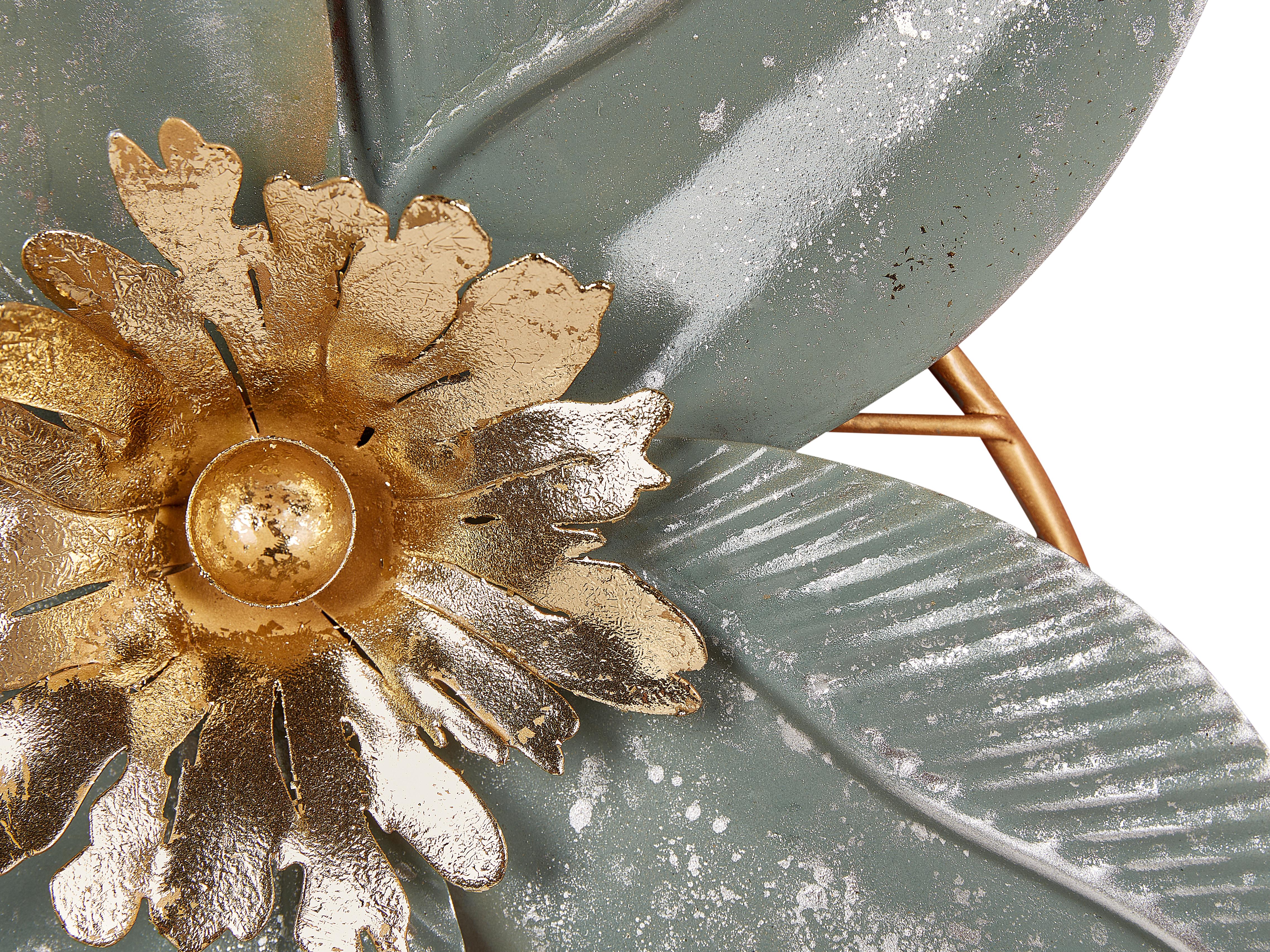 Wanddecoratie Bloem TANTALUM Metaal 59 cm Goud