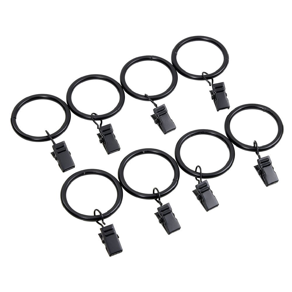 Anneau à pince noir x8