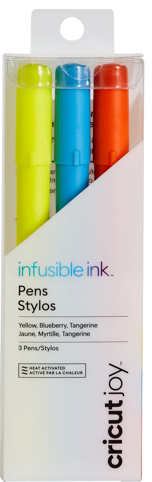 Cricut Joy Infusible Ink kuglepenne med fin spids 3-pak (gul, blå, orange)