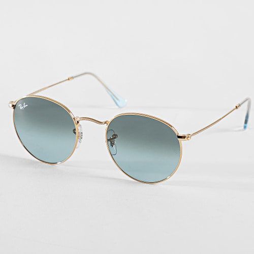 Lunettes Round Metal RB3447 Doré Bleu Dégradé